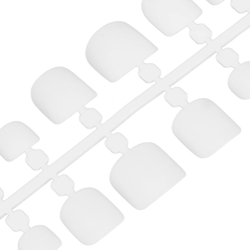 White Artificial Toe Nail Wraps Full Cover Breathable Adhesive Manicure Salon 240pcs ABS - Image 3